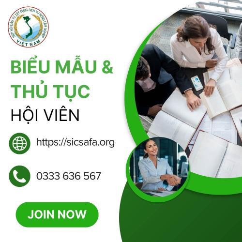 Biểu Mẫu Và Thủ Tục Hội Viên Hiệp Hội Đầu Tư Xây Dựng - Dịch Vụ Nông Lâm Nghiệp Việt Nam
