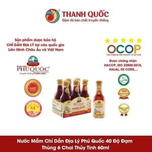 Nước Mắm Chỉ Dẫn Địa Lý Phú Quốc - Thanh Quốc 40N 520ml x 6 chai