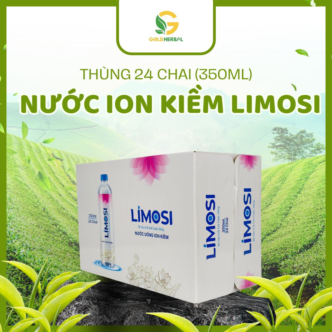Nước Uống Ion Kiềm Limosi Chai 350ml (Thùng 24 Chai)