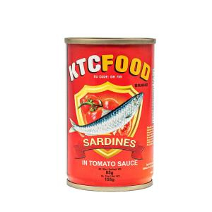 KTCFOOD Canned Sardines in Tomato Sauce 155g (Tall Can) – Export Quality