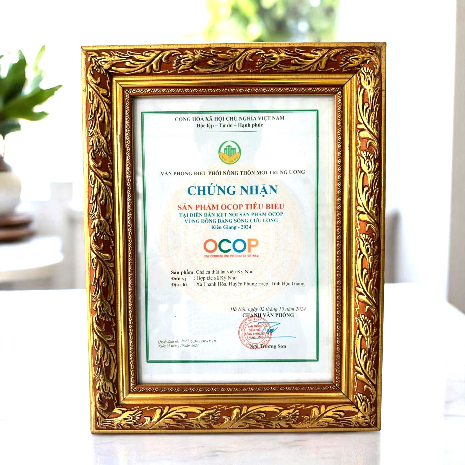 Chứng nhận Sản phẩm OCOP cấp khu vực