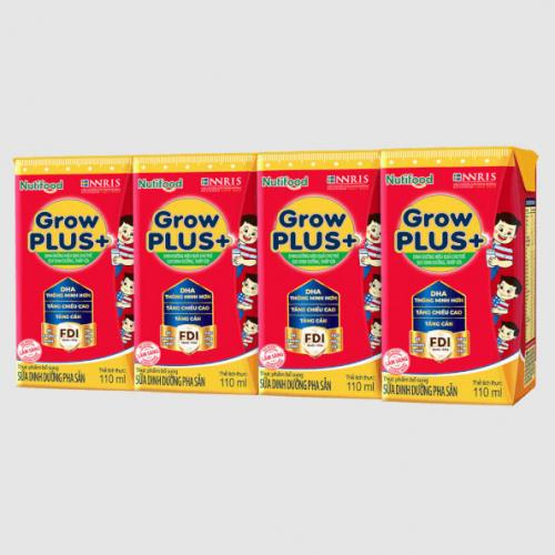 Sữa Bột Pha Sẵn Grow Plus Đỏ Hộp 110ml (Thùng 48 Hộp)